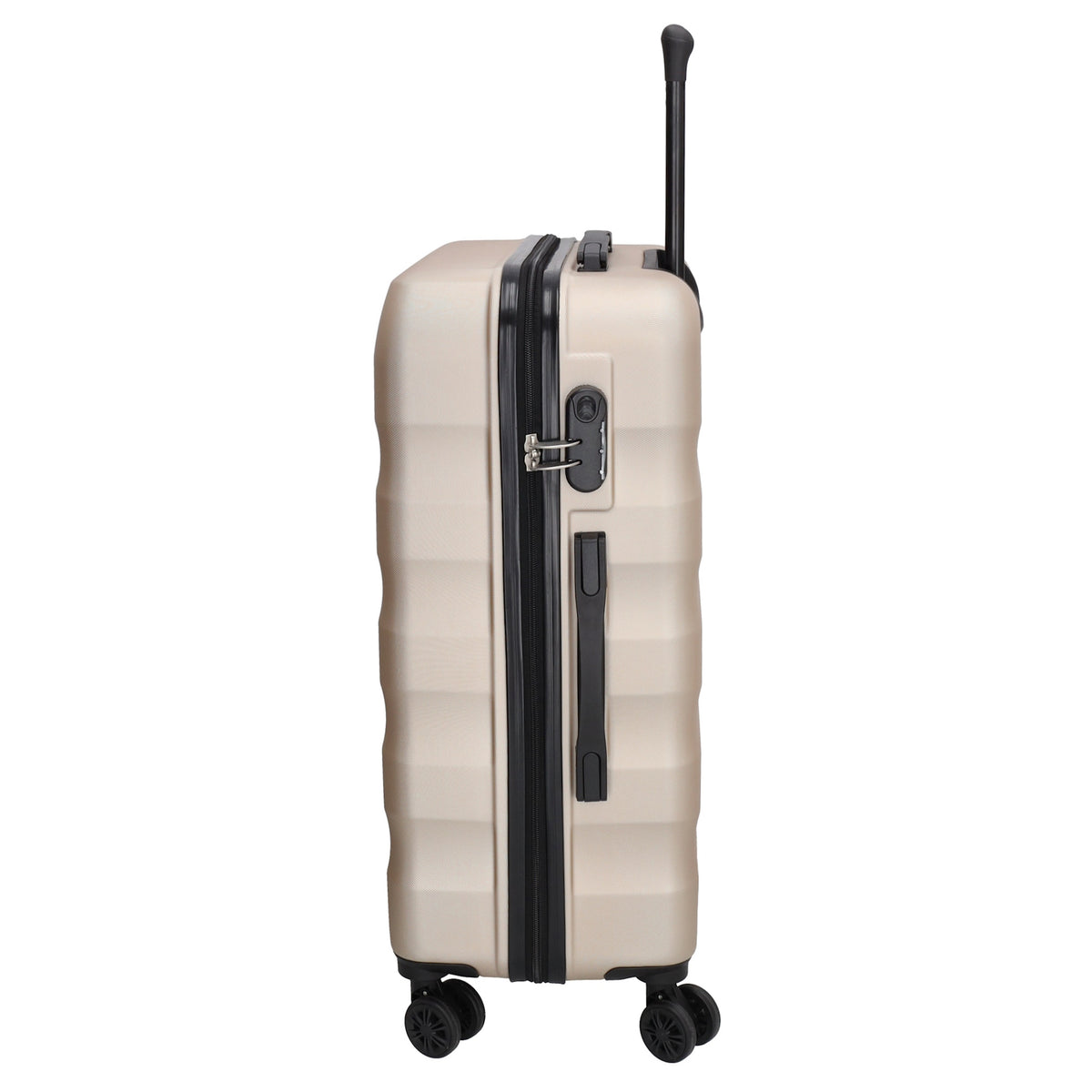 Reisetrolley 66cm in Champagner mit 4-Rad aus ABS - leder-accessoires.com