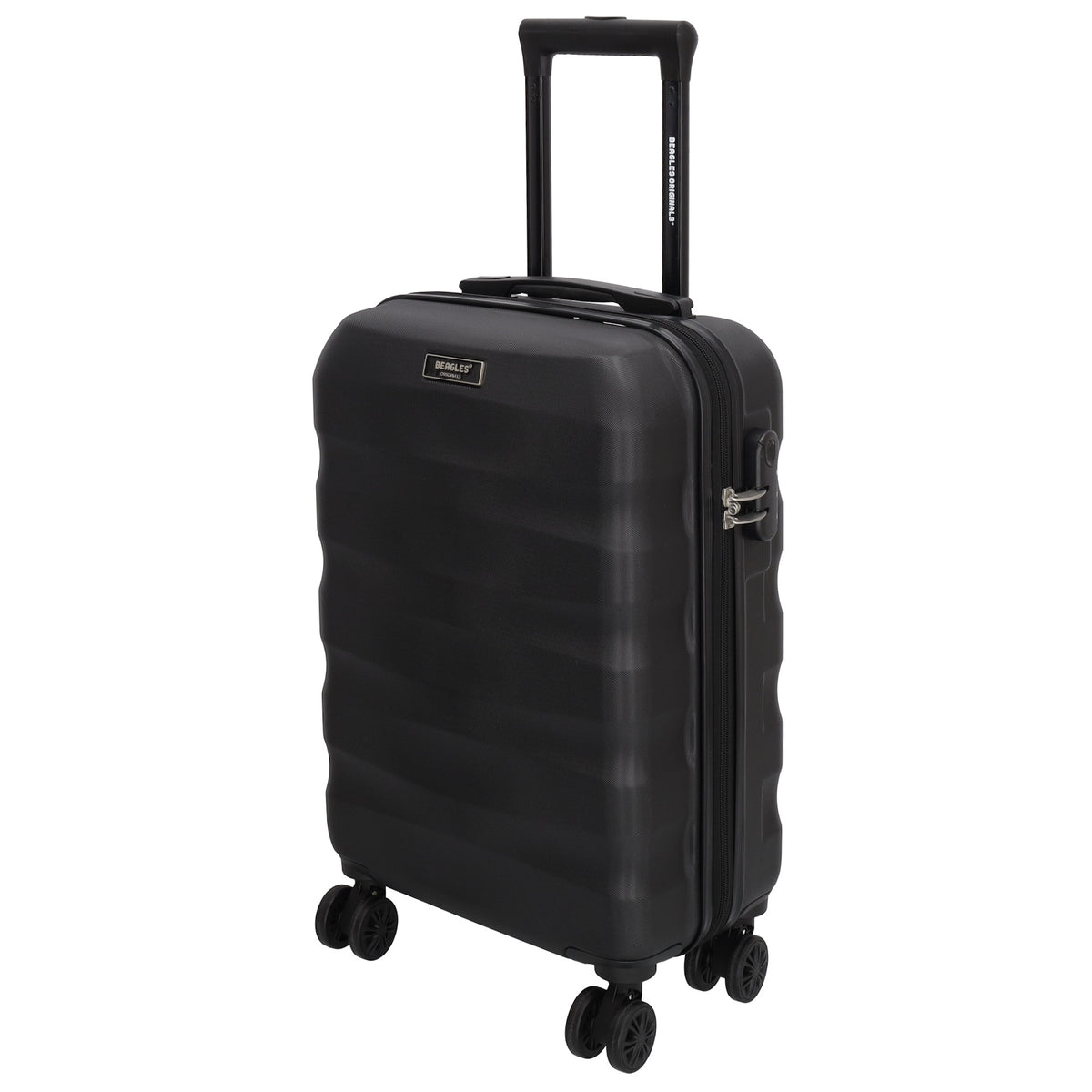 Reisetrolley|Handgepäck in Schwarz mit 4-Rad aus ABS - leder-accessoires.com