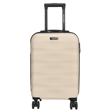 Reisetrolley|Handgepäck in Beige mit 4-Rad aus ABS - leder-accessoires.com