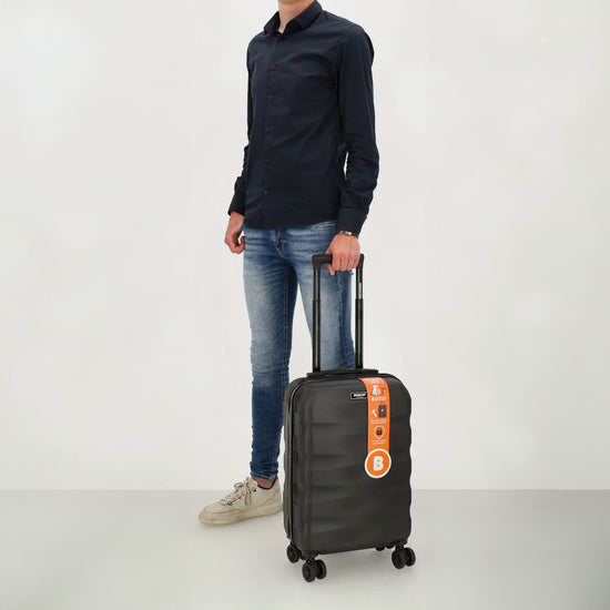 Reisetrolley|Handgepäck in Beige mit 4-Rad aus ABS - leder-accessoires.com