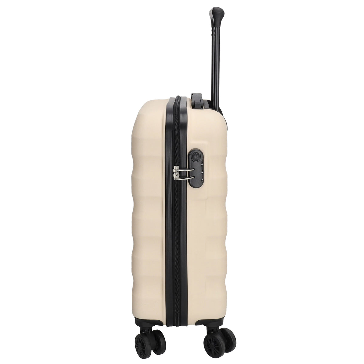 Reisetrolley|Handgepäck in Beige mit 4-Rad aus ABS - leder-accessoires.com