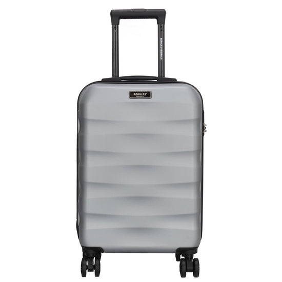 Reisetrolley|Handgepäck in Silber mit 4-Rad aus ABS - leder-accessoires.com