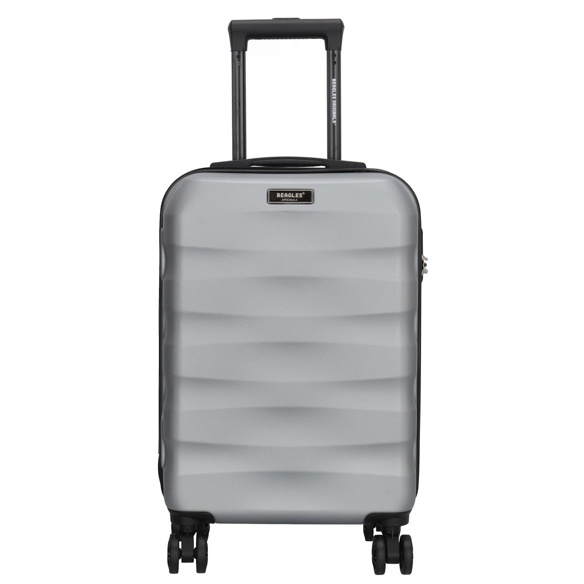 Reisetrolley|Handgepäck in Silber mit 4-Rad aus ABS - leder-accessoires.com
