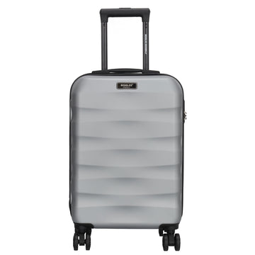 Reisetrolley|Handgepäck in Silber mit 4-Rad aus ABS - leder-accessoires.com
