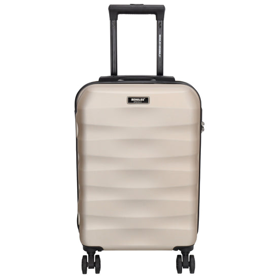 Reisetrolley|Handgepäck in Champagner mit 4-Rad aus ABS - leder-accessoires.com