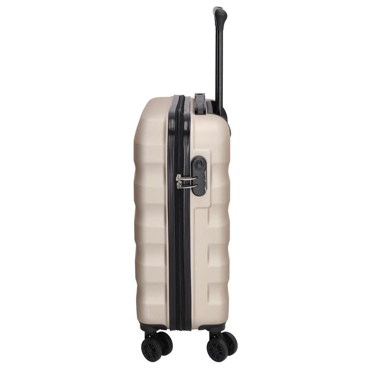 Reisetrolley|Handgepäck in Champagner mit 4-Rad aus ABS - leder-accessoires.com