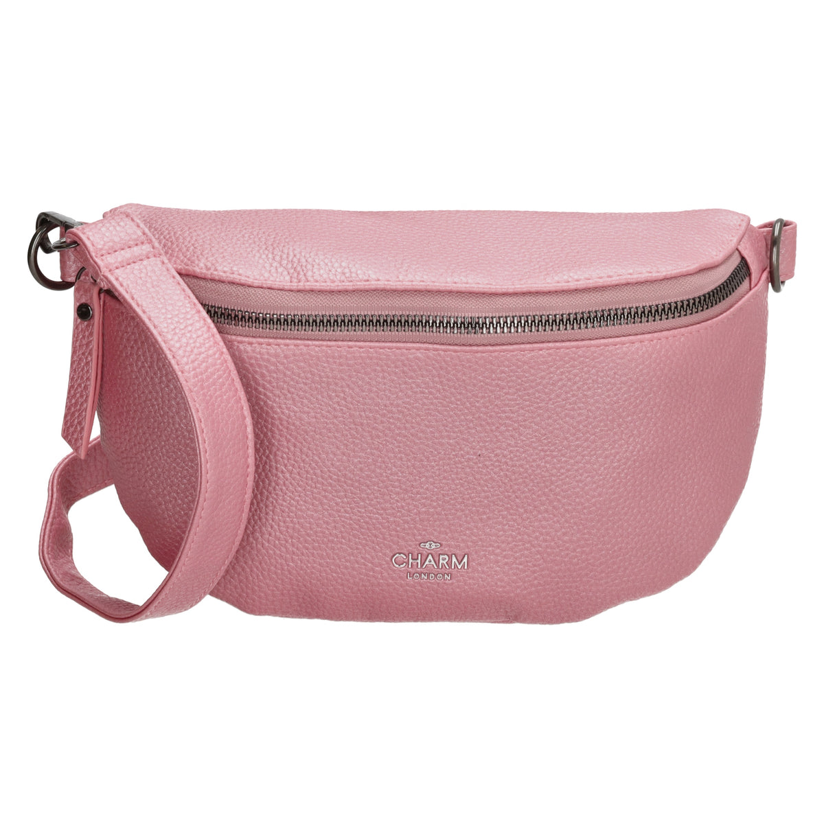 Bodybag 23,5 x 15cm in Lederoptik Rosa - leder-accessoires.com