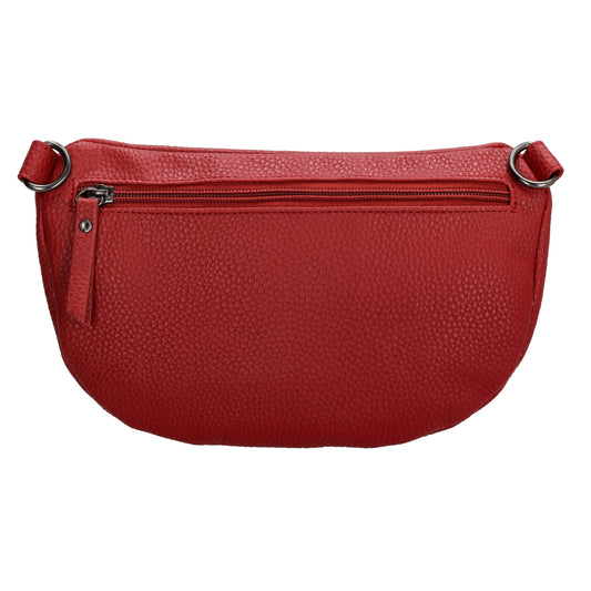 Bodybag 23,5 x 15cm in Lederoptik Dunkelrot - leder-accessoires.com