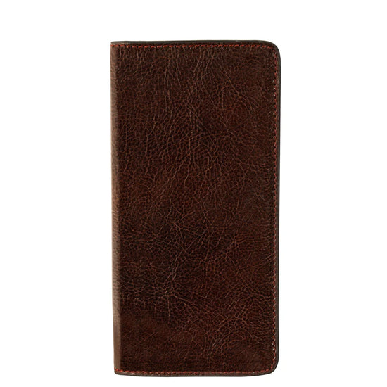Lederbörse 20,5x10cm in Braun mit Kartenfächer aus Leder - leder-accessoires.com