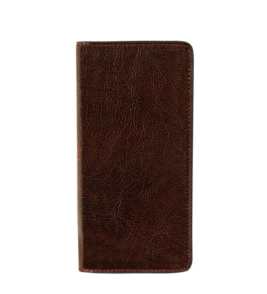 Lederbörse 20,5x10cm in Braun mit Kartenfächer aus Leder - leder-accessoires.com