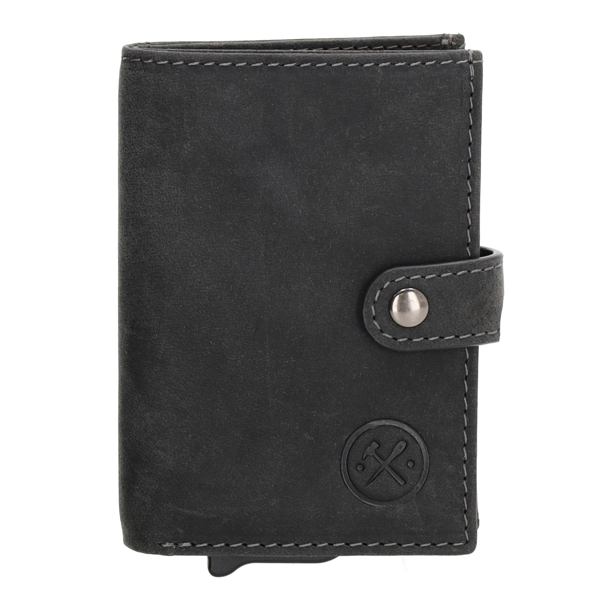 Safety Wallet 8x10cm Schwarz mit RFID Schutz kompakt - leder-accessoires.com