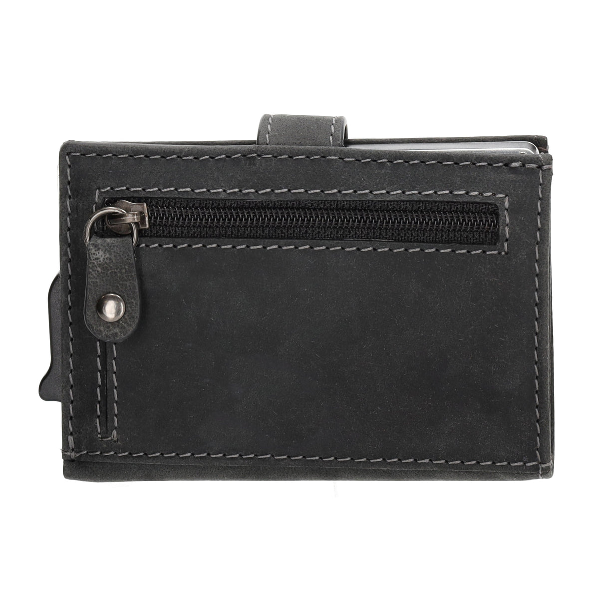 Safety Wallet 8x10cm Schwarz mit RFID Schutz kompakt - leder-accessoires.com