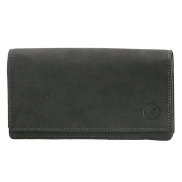 Lederbörse|Handyfähig 15,5x9cm in Schwarz mit Überschlag und RFID-Schutz - leder-accessoires.com