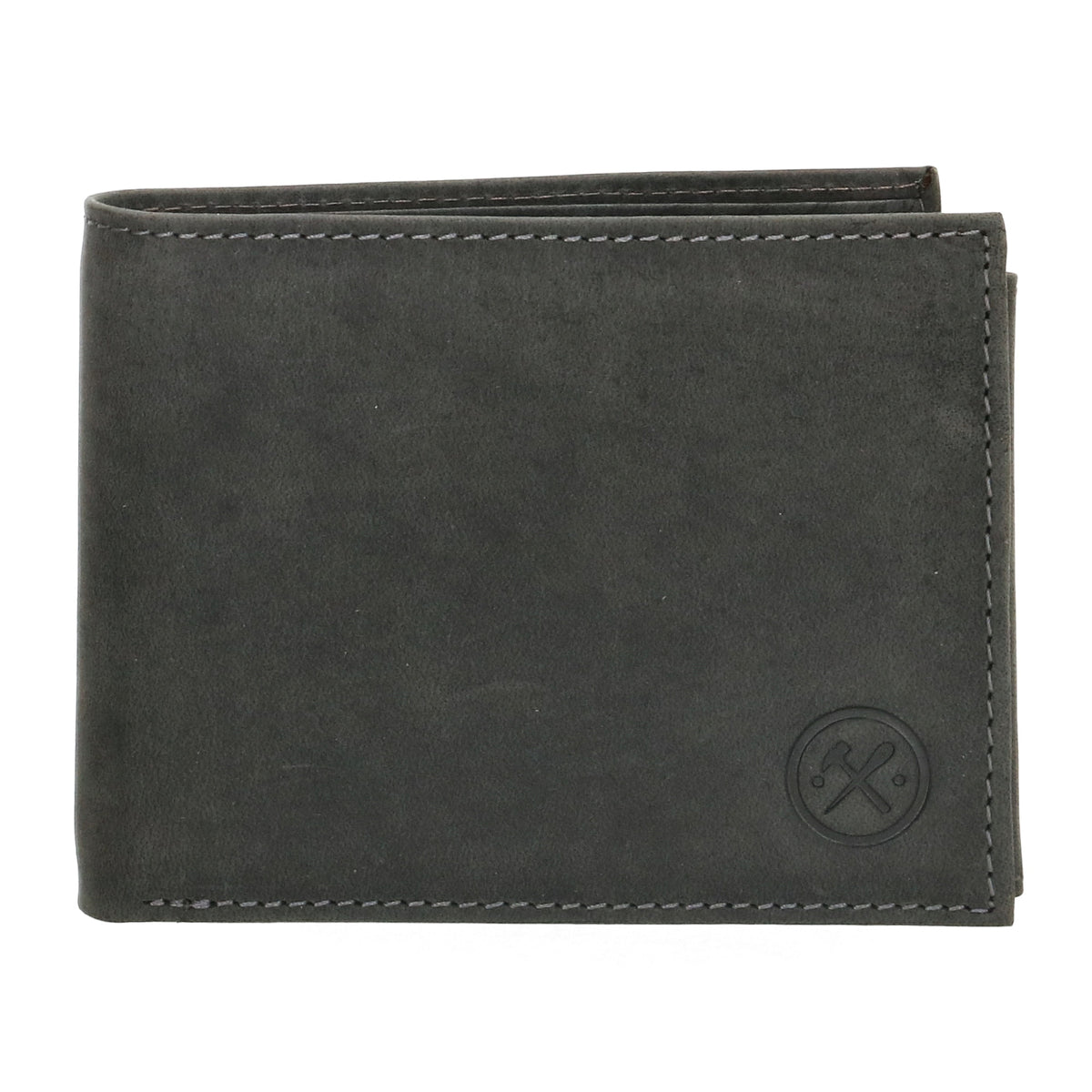 Geldbörse Querformat 12 x 9,5cm in Schwarz mit Riegel - leder-accessoires.com