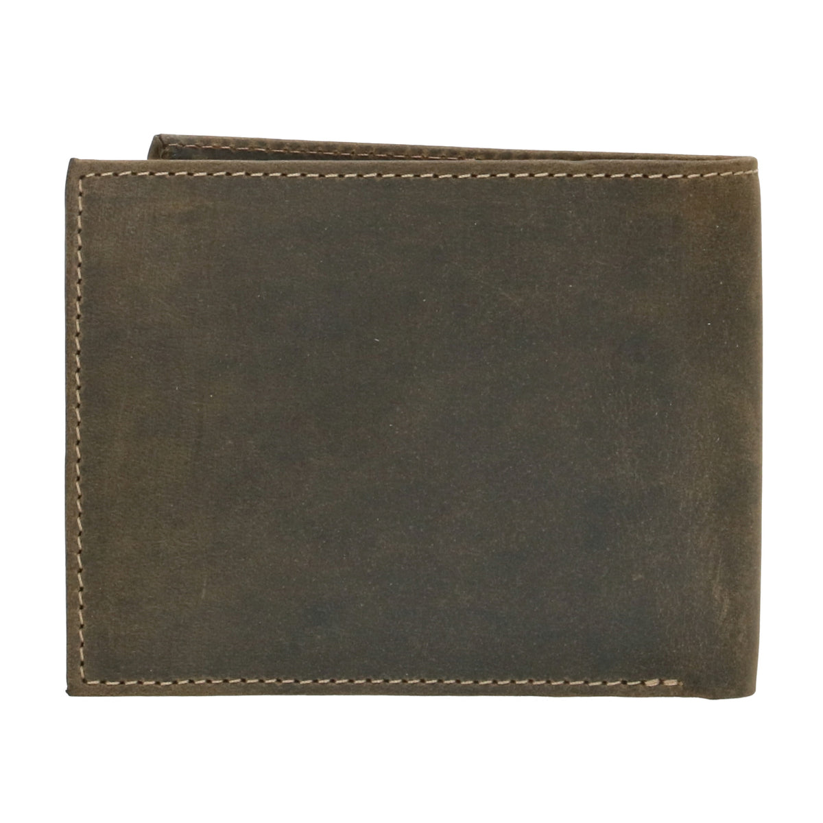 Geldbörse Querformat 12 x 9,5cm mit Riegel in Olivgrün aus Leder - leder-accessoires.com