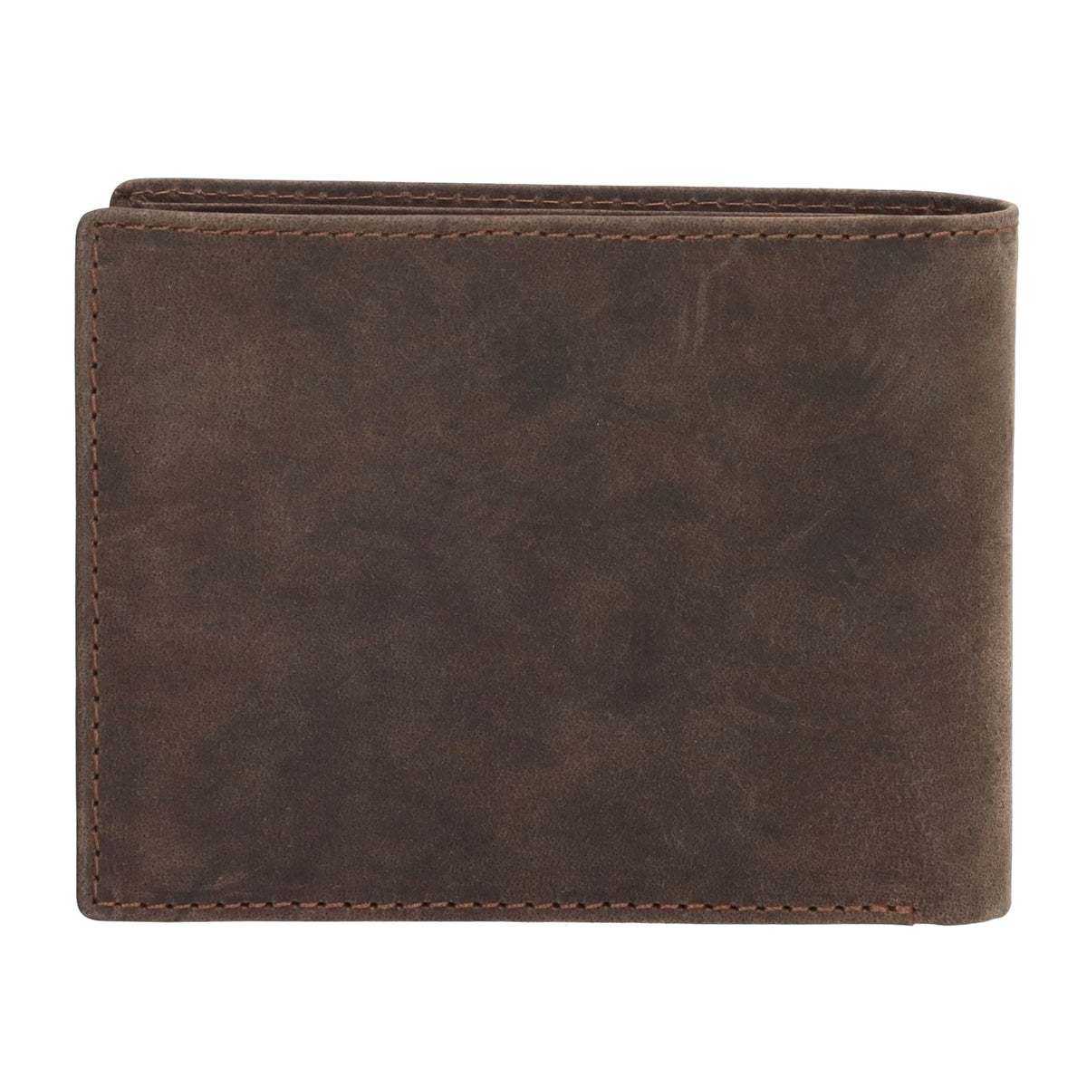 Geldbörse Querformat 12 x 9,5cm in Braun mit Riegel - leder-accessoires.com