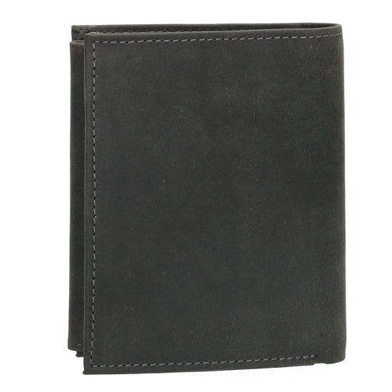 Geldbörse Hochformat 12 x 9cm mit Riegel in Schwarz aus Leder - leder-accessoires.com