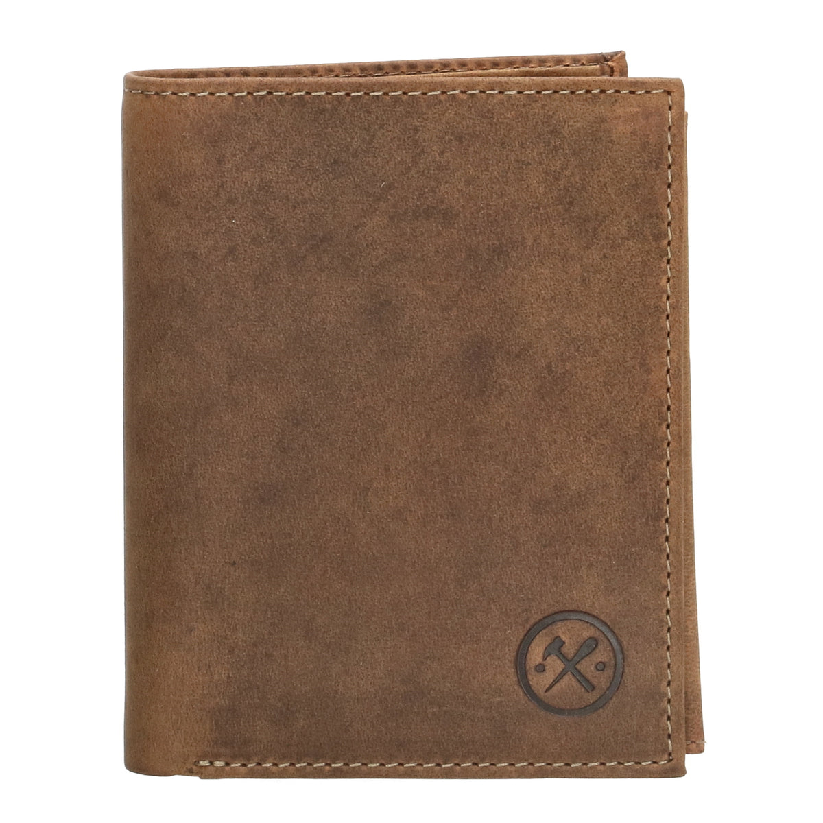 Geldbörse Hochformat 12 x 9cm mit Riegel in Cognac aus Leder - leder-accessoires.com