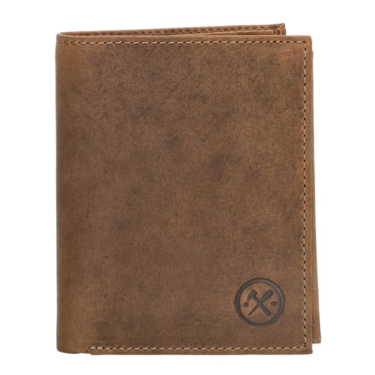 Geldbörse Hochformat 12 x 9cm mit Riegel in Cognac aus Leder - leder-accessoires.com