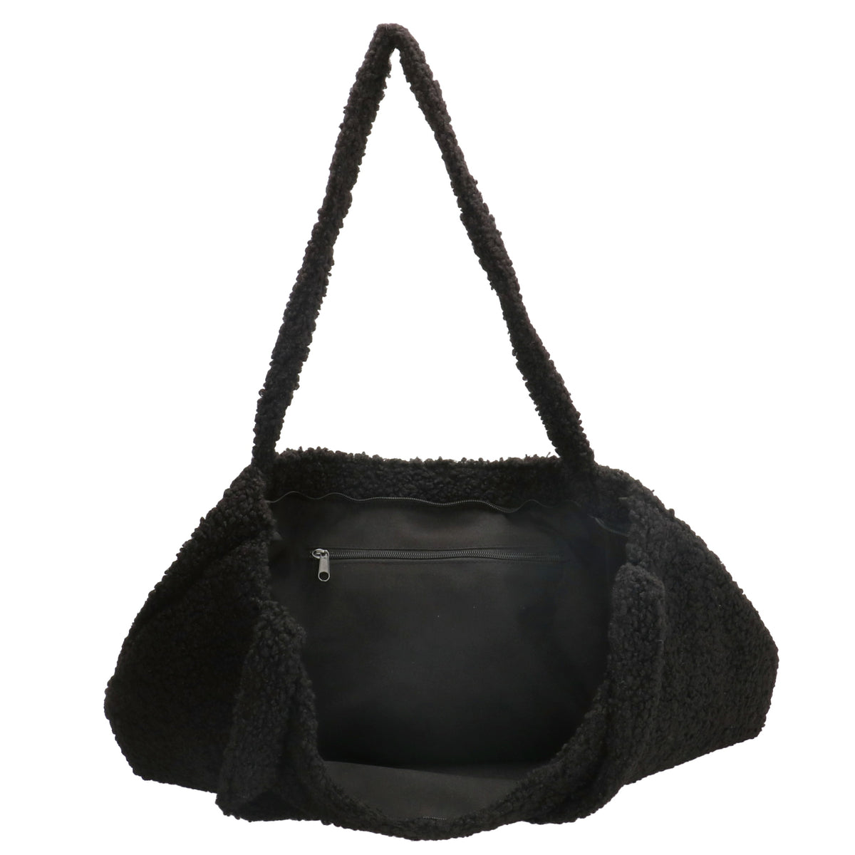 Teddyshopper 60x42cm in Schwarz mit Reißverschluss - leder-accessoires.com