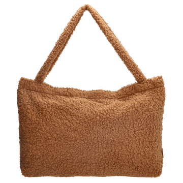 Teddyshopper 60x42cm in Cognac mit Reißverschluss - leder-accessoires.com