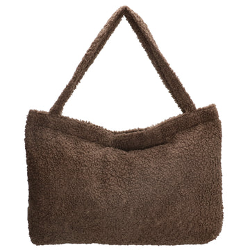 Teddyshopper 60x42cm in Braun|Dunkeltaupe mit Reißverschluss - leder-accessoires.com