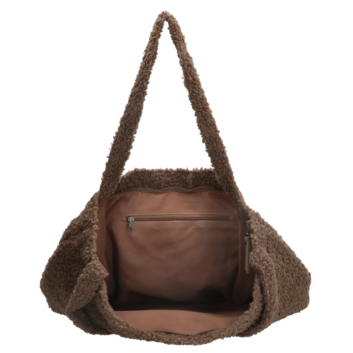 Teddyshopper 60x42cm in Braun|Dunkeltaupe mit Reißverschluss - leder-accessoires.com