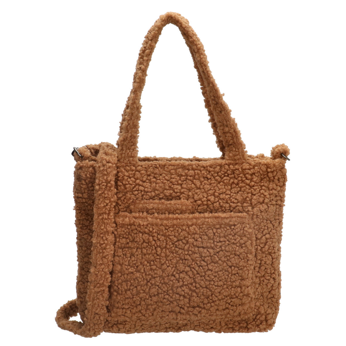 Teddyshopper 29 x 25cm in Braun mit Vortasche und Reißverschluss - leder-accessoires.com