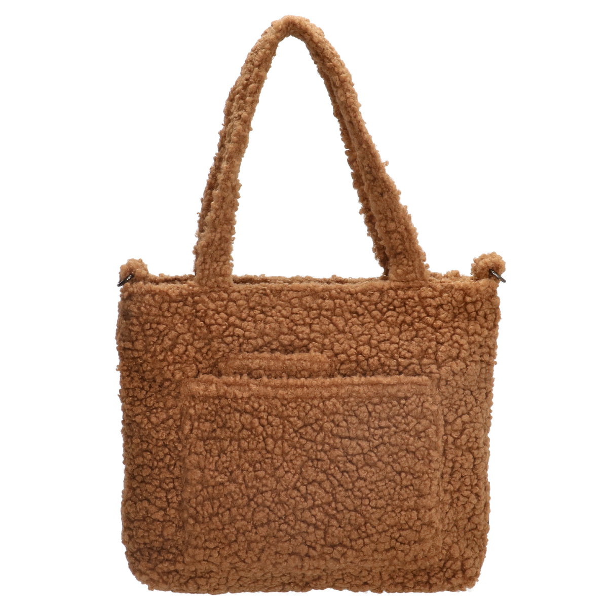 Teddyshopper 29 x 25cm in Braun mit Vortasche und Reißverschluss - leder-accessoires.com