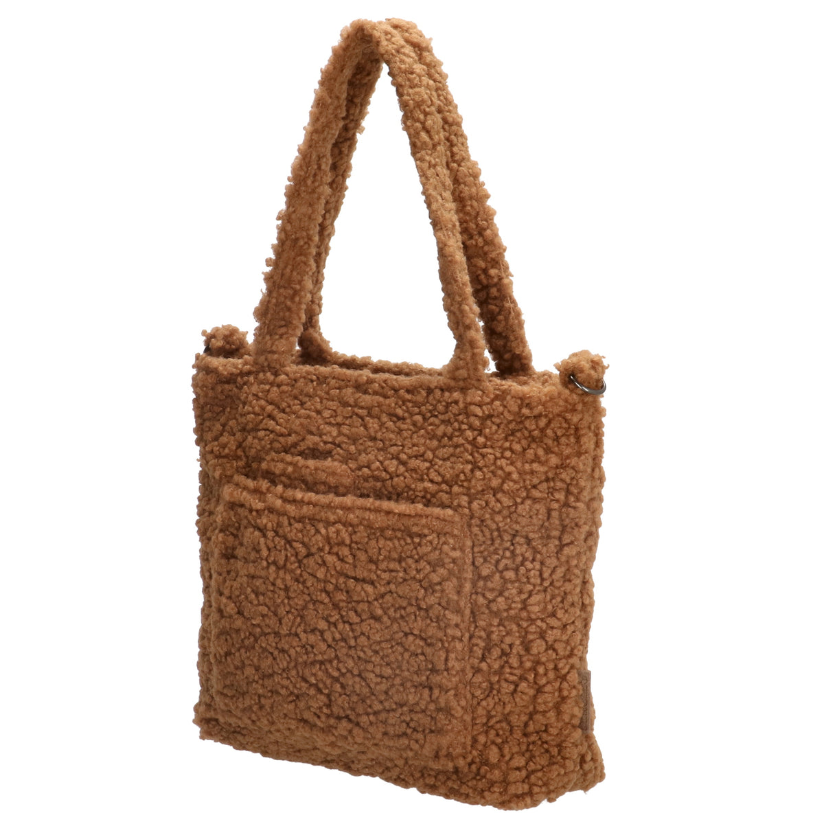 Teddyshopper 29 x 25cm in Braun mit Vortasche und Reißverschluss - leder-accessoires.com