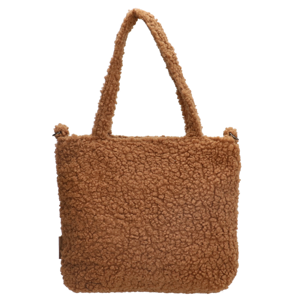 Teddyshopper 29 x 25cm in Braun mit Vortasche und Reißverschluss - leder-accessoires.com