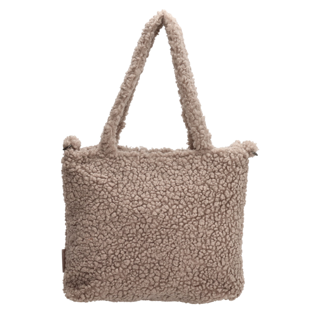 Teddyshopper 29 x 25cm in Taupe mit Vortasche und Reißverschluss - leder-accessoires.com