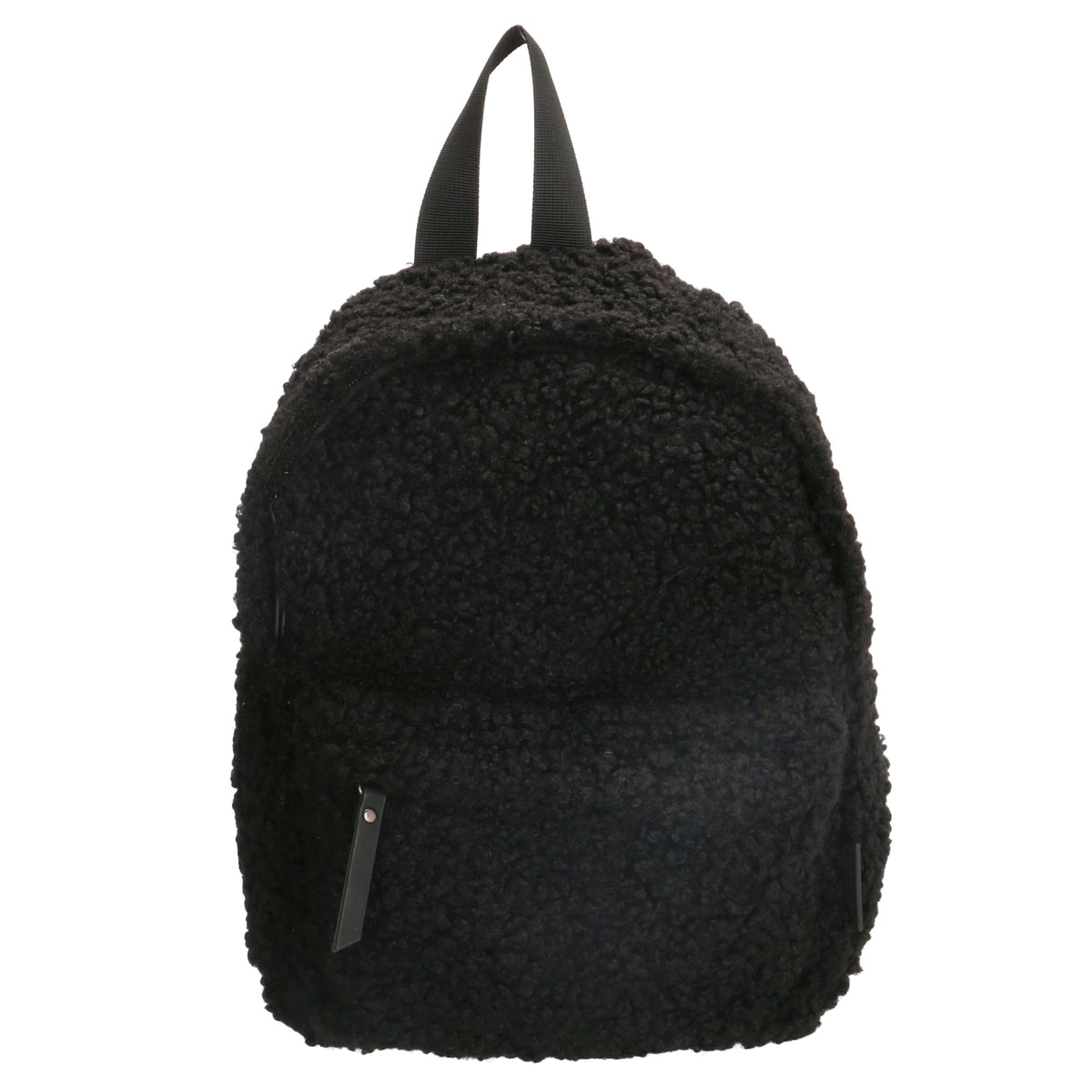 Teddyrucksack 23x31cm in Schwarz mit Reißverschluss - leder-accessoires.com