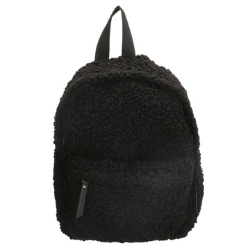 Teddyrucksack 23x31cm in Schwarz mit Reißverschluss - leder-accessoires.com
