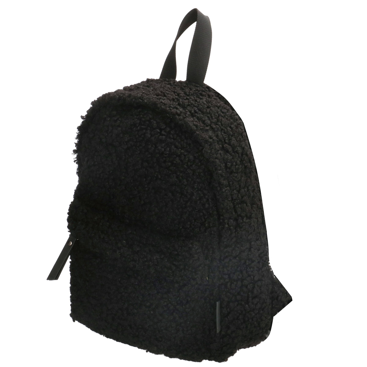 Teddyrucksack 23x31cm in Schwarz mit Reißverschluss - leder-accessoires.com
