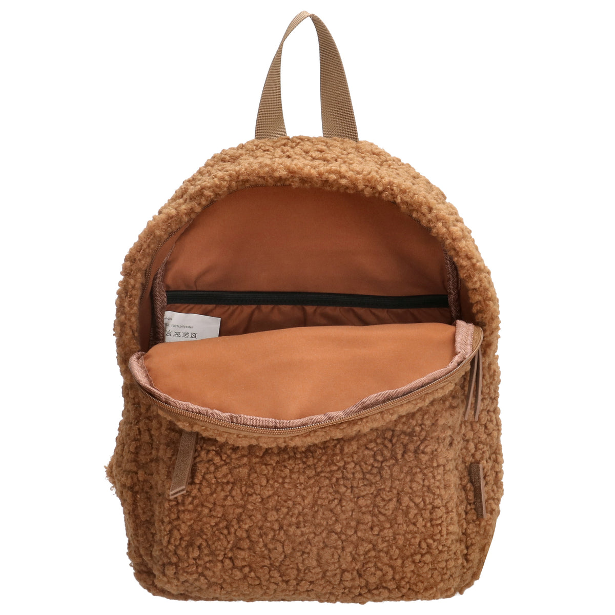 Teddyrucksack 23x31cm in Braun mit Reißverschluss - leder-accessoires.com