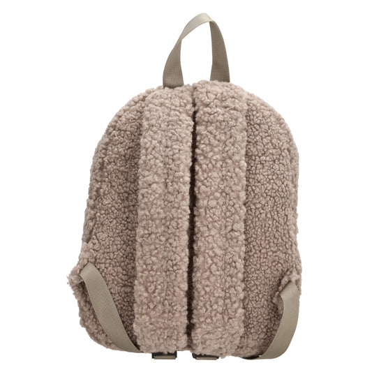 Teddyrucksack 23x31cm in Taupe mit Reißverschluss - leder-accessoires.com