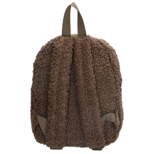 Teddyrucksack 23x31cm in Dunkeltaupe mit Reißverschluss - leder-accessoires.com