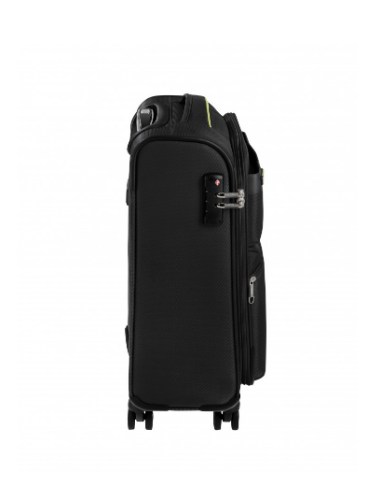 Reisetrolley|Bordgepäck 4-Rad 55cm in Schwarz - leder-accessoires.com