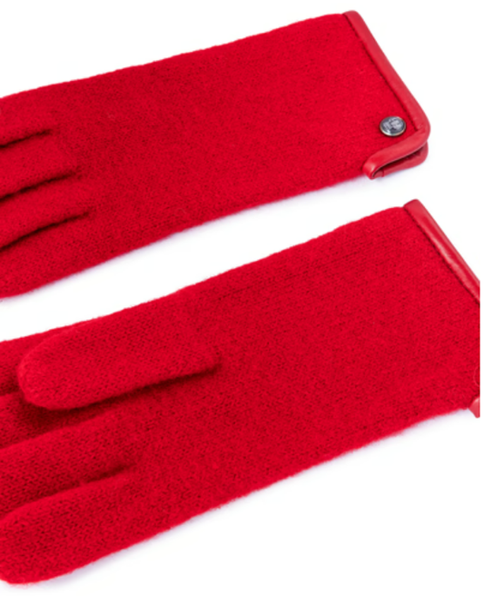 Strickhandschuh | Wolle Damen in Rot aus 100% Schurwolle von Röckl - leder-accessoires.com