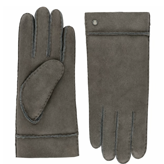 Lederhandschuhe | Lammfell in Grau mit Naht am Handgelenk von Röckl - leder-accessoires.com