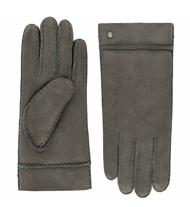 Lederhandschuhe | Lammfell in Grau mit Naht am Handgelenk von Röckl - leder-accessoires.com