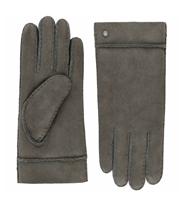 Lederhandschuhe | Lammfell in Grau mit Naht am Handgelenk von Röckl - leder-accessoires.com