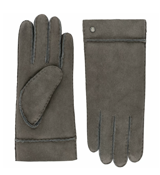 Lederhandschuhe | Lammfell in Grau mit Naht am Handgelenk von Röckl - leder-accessoires.com