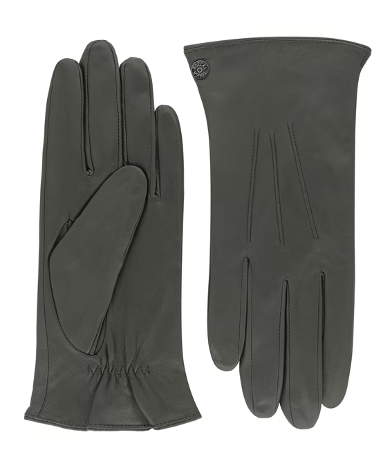 Lederhandschuhe | Haarschafleder Damen in Grau mit Touchfunktion von Röckl - leder-accessoires.com