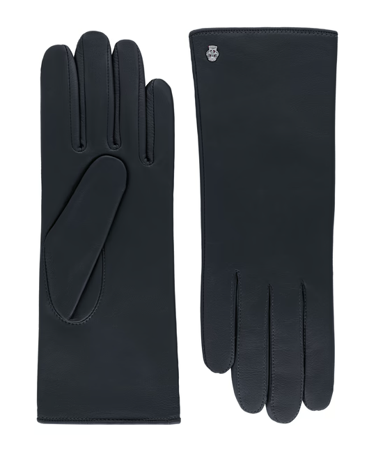 Lederhandschuhe | Haarschafleder Damen in Blau|Marine klassisch von Röckl - leder-accessoires.com