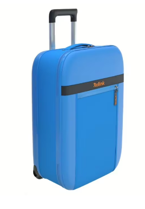 Reisetrolley faltbar 2-Rad 55x40x20cm cm in Blau - leder-accessoires.com