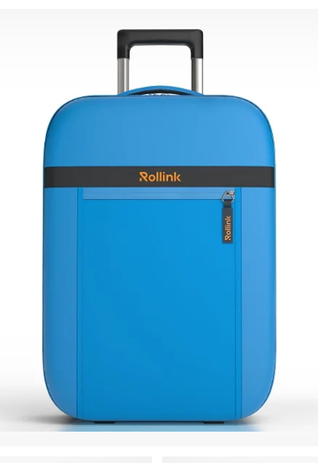 Reisetrolley faltbar 2-Rad 55x40x20cm cm in Blau - leder-accessoires.com