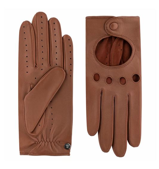 Autofahrerhandschuhe Damen in Cognac|Sattlebrown von Röckl - leder-accessoires.com