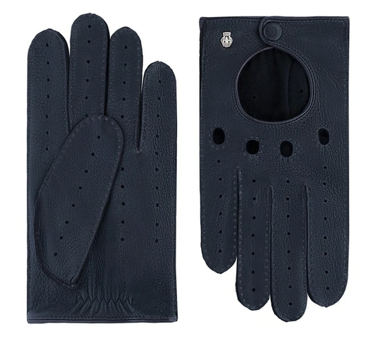 Autofahrerhandschuhe Herren in Blau|Marine von Röckl - leder-accessoires.com